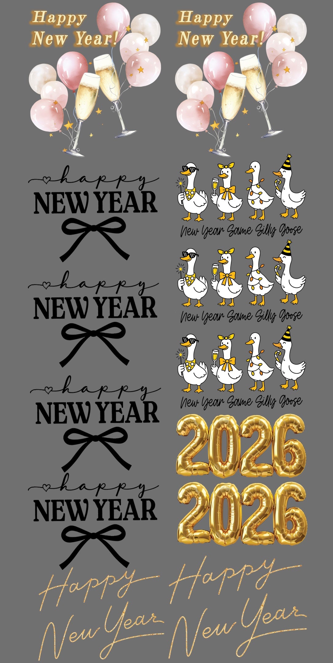 New Year Party Mix Gang Sheet