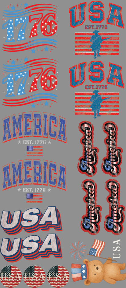 4th of July Gang Sheet