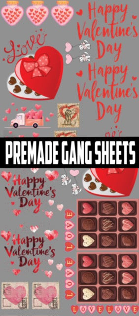 Ready to Order: Valentine's Day Pre-Made Gang Sheets