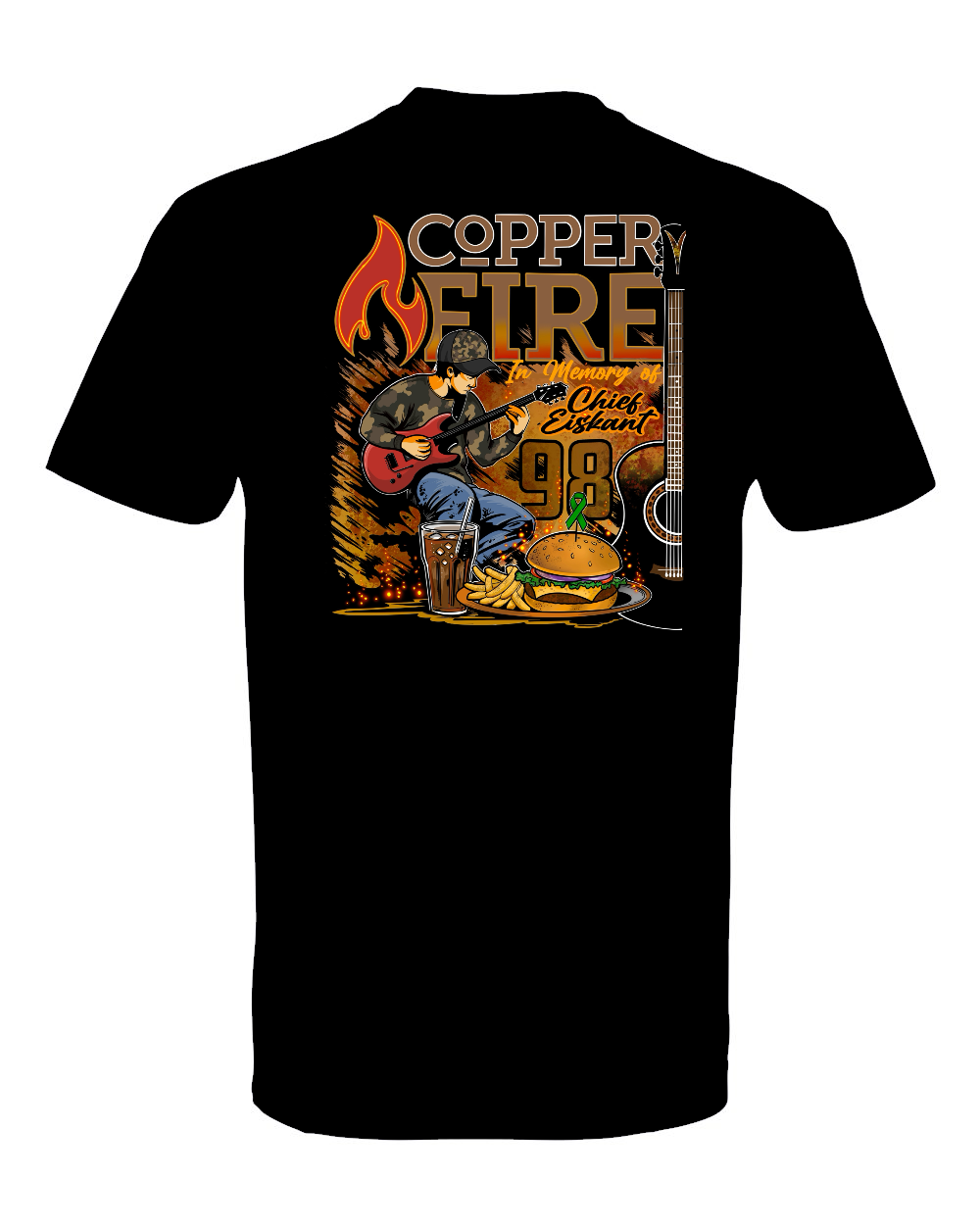 Adult Unisex T-Shirt- Copper Fire