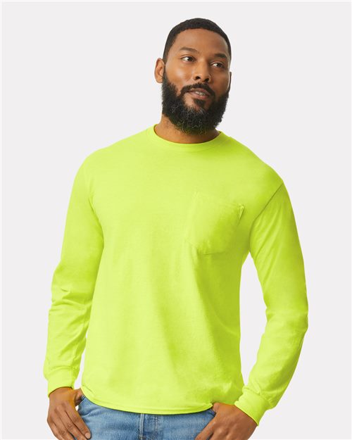 Ultra Cotton® Long Sleeve Pocket T-Shirt- 2410
