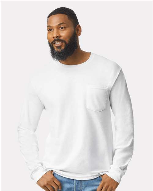 Ultra Cotton® Long Sleeve Pocket T-Shirt- 2410