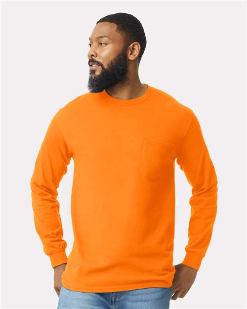 Ultra Cotton® Long Sleeve Pocket T-Shirt- 2410