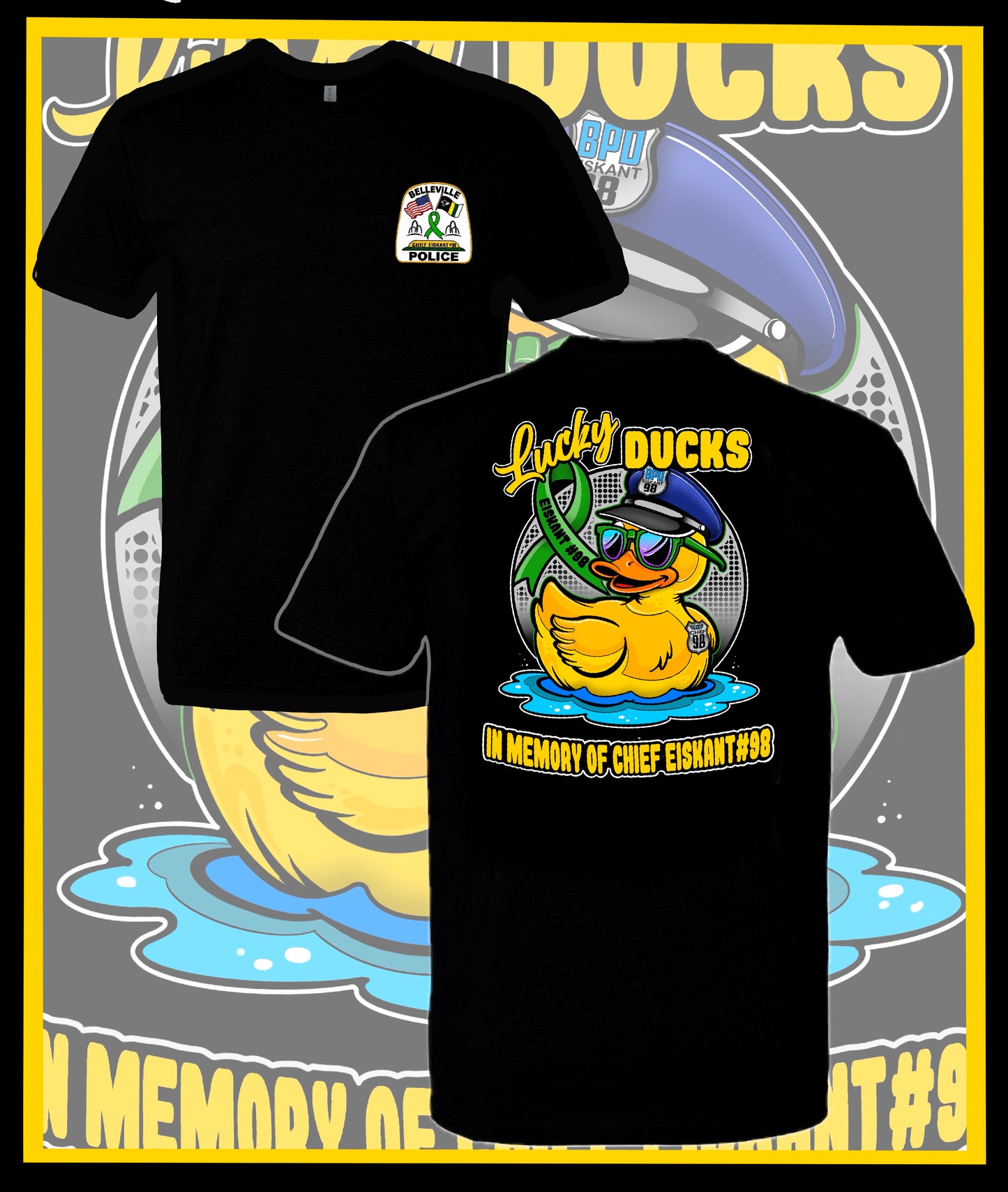 Adult Unisex T-Shirt- Lucky Duck$