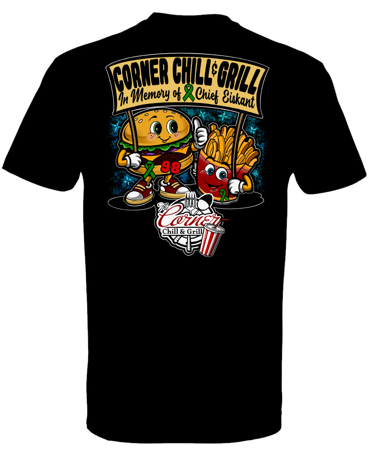 Adult Unisex T-Shirt- The Corner Chill & Grill