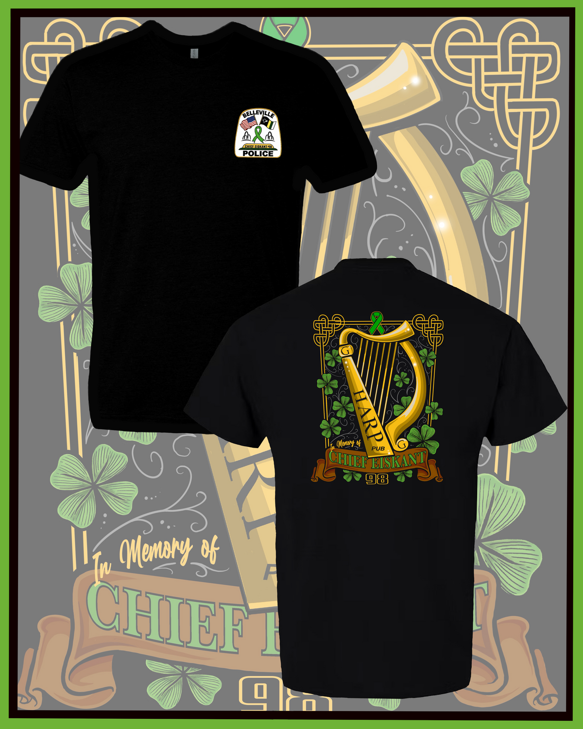 Adult Unisex T-Shirt- The Harp Pub