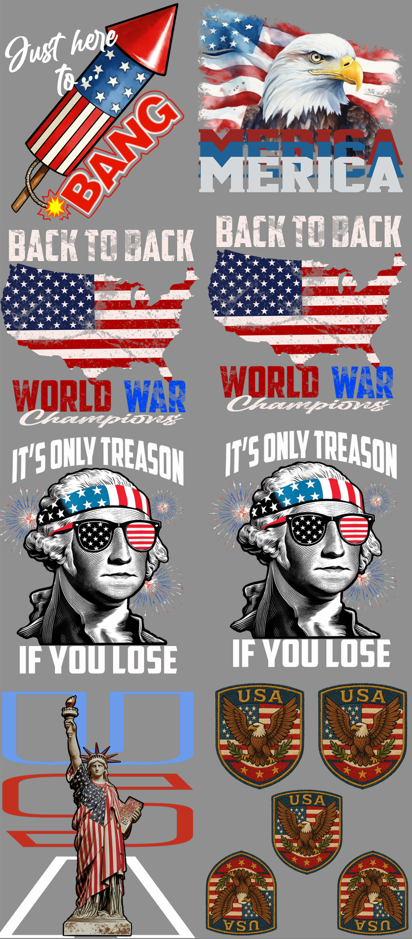 4th of July Gang Sheet